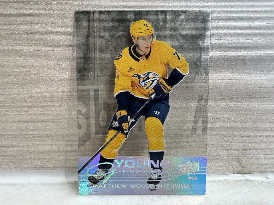 2025-26 Upper Deck Young Guns Acetate Matthew Wood #228 card