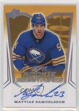 2021-22 SPx SPx Rookie Signatures Mattias Samuelsson #SPXR-MS card