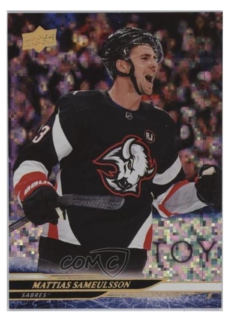 2024-25 Upper Deck Base Set Mattias Samuelsson Speckled Rainbow #265 card
