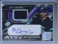 2022-23 SPx Rookie Autograph Jersey Matty Beniers #MB card