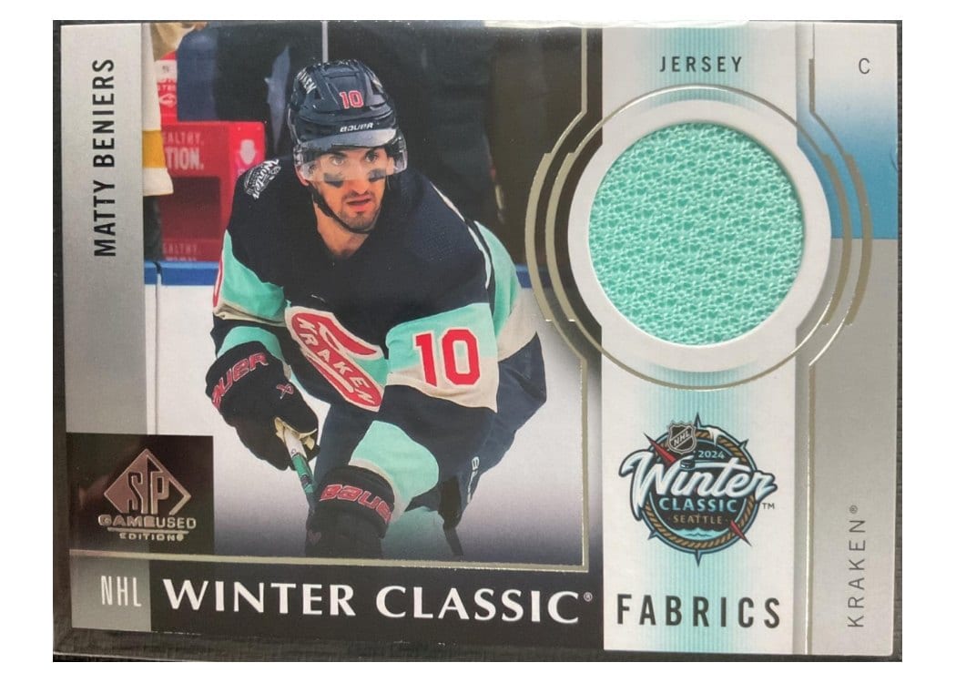 2024-25 SP Game Used 2024 Winter Classic Fabrics Matty Beniers #WCF-1 card