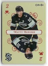 2025-26 O-Pee-Chee Playing Cards Matty Beniers #2-HEARTS card