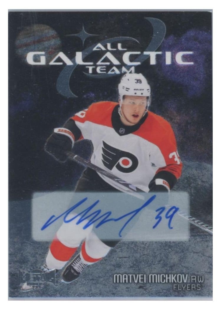 2025-26 SkyBox Metal Universe All-Galactic Team Auto Matvei Michkov #GT-13 card