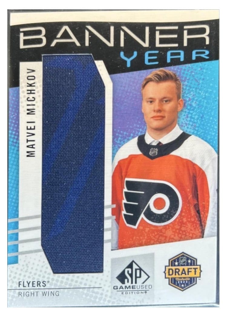 2025-26 SP Game Used NHL Draft Banner Year Relics Matvei Michkov #BYD-MM