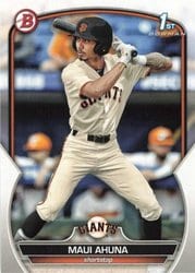 2023 Bowman Draft Base Set Maui Ahuna #BD-163 card