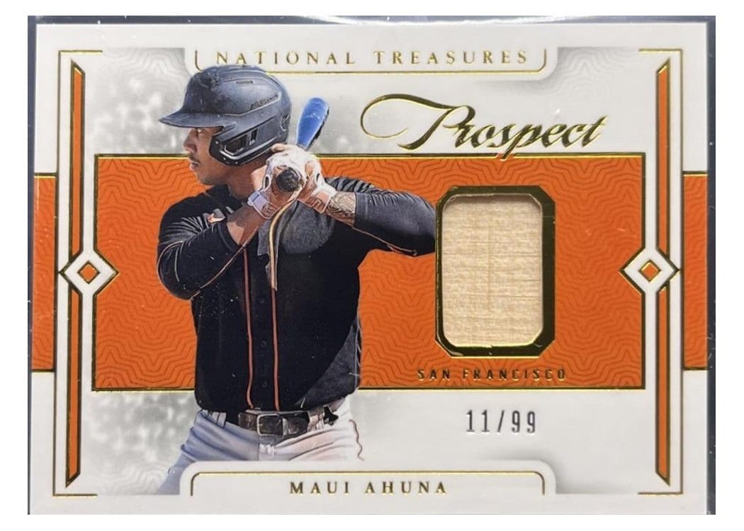 2024 Panini National Treasures Prospect Lumber Maui Ahuna #6 card