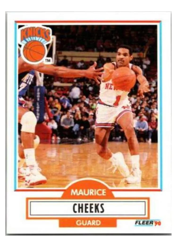 1990 Fleer Maurice Cheeks #124 card
