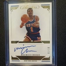 2020-21 Panini Flawless Distinguished Autos Maurice Cheeks #DIS-CHE card