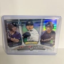 2018 Bowman Talent Pipeline Chrome Mauricio Dubon, Luis Ortiz, Keston Hiura #MIL card