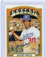 2020 Topps Heritage Real One Autographs Maury Wills #ROA-MW card