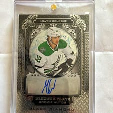 2024-25 Upper Deck Black Diamond Diamond Plate Rookie Autograph Mavrik Bourque #DPR-MB