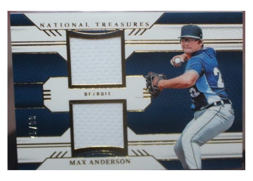 2024 Panini National Treasures Game Gear Swatches Dual Max Anderson #8 card