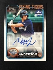 2024 Topps Pro Debut Autographs Max Anderson #PD-173 card