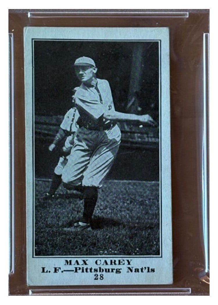 1916 M101 4 Sporting News Max Carey #28 card