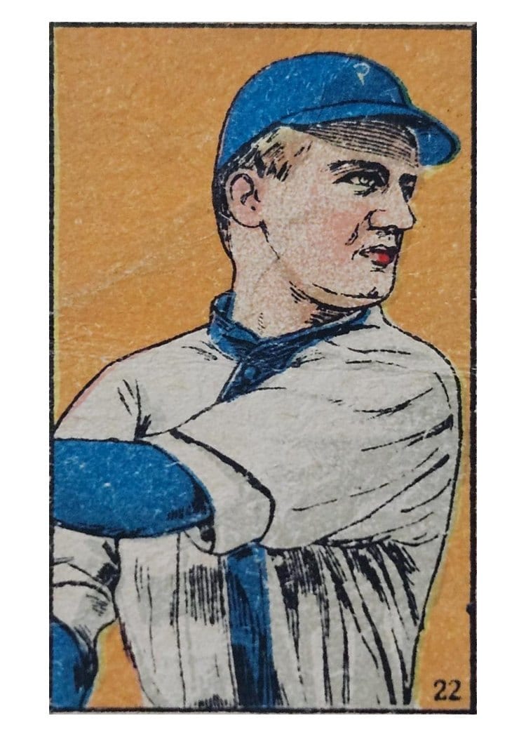 1919 W514 Max Carey Hand Cut #22 card