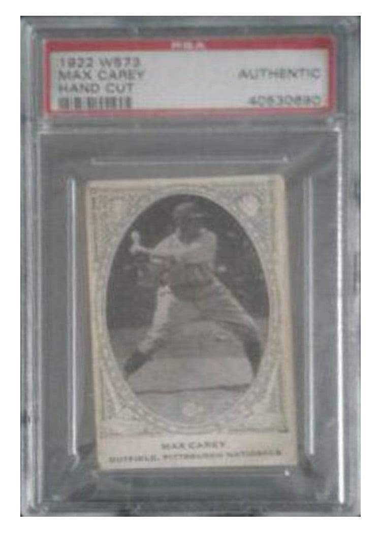 1922 W573 Max Carey Hand Cut card