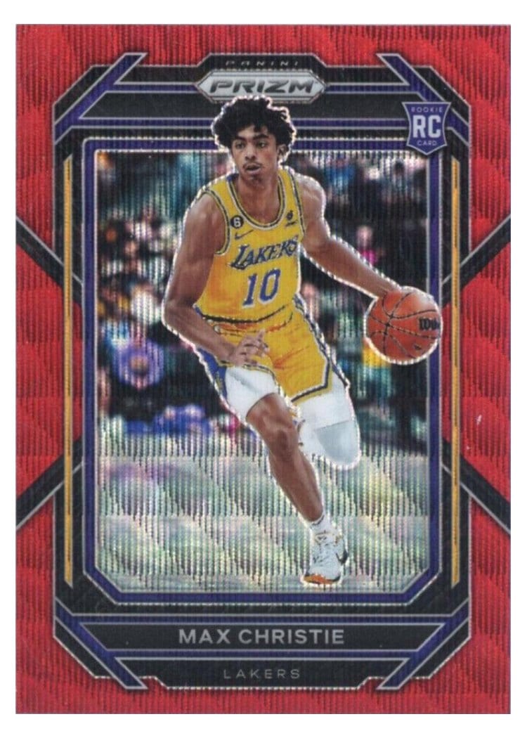 2022-23 Panini Prizm Base Set Max Christie Red Prizm #270 card