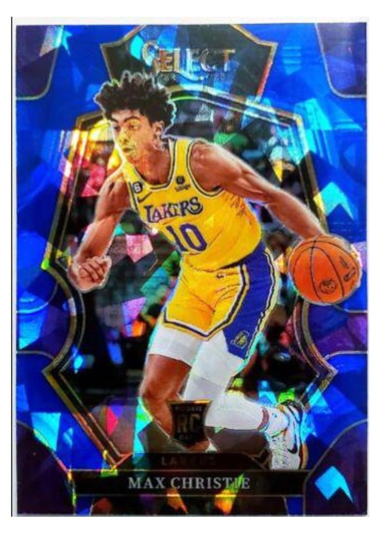 2022-23 Panini Select Base Set Max Christie Blue Cracked Ice Prizm #181 card