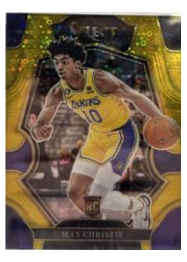 2022-23 Panini Select Base Set Max Christie Gold Disco Prizm #181 card