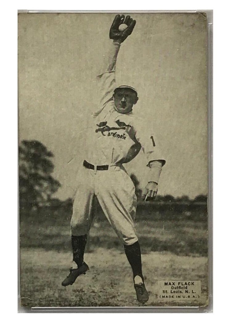 1925 Exhibits Max Flack card