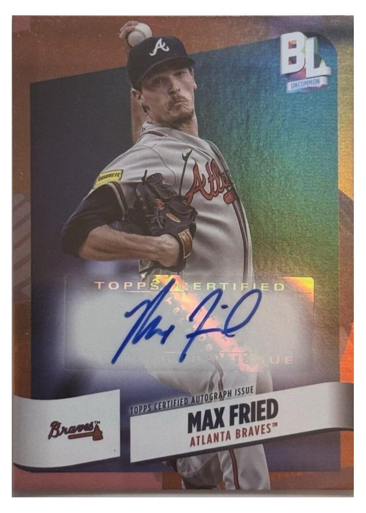 2024 Topps Big League Electric Orange Autographs Common Max Fried #BEF-MF card