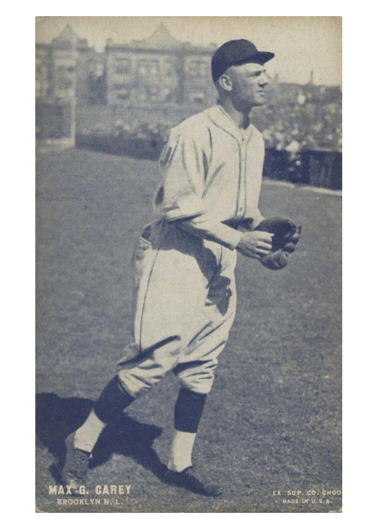 1928 Exhibits Max G. Carey card