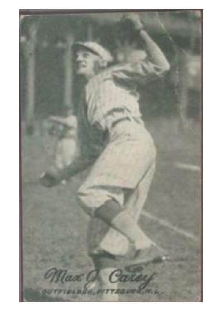 1921 Exhibits Max J. Carey card