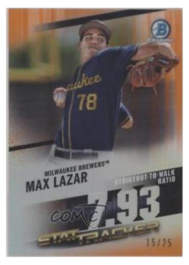2020 Bowman Chrome Stat Tracker Max Lazar #ST-5 card