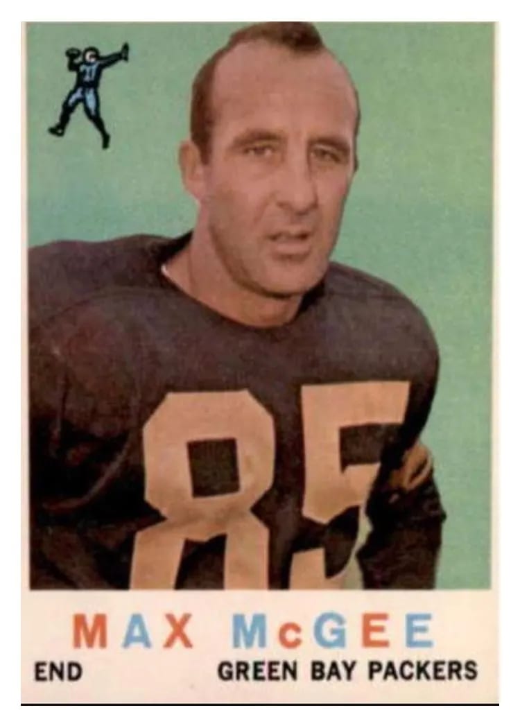 1959 Topps Max McGee #4 card