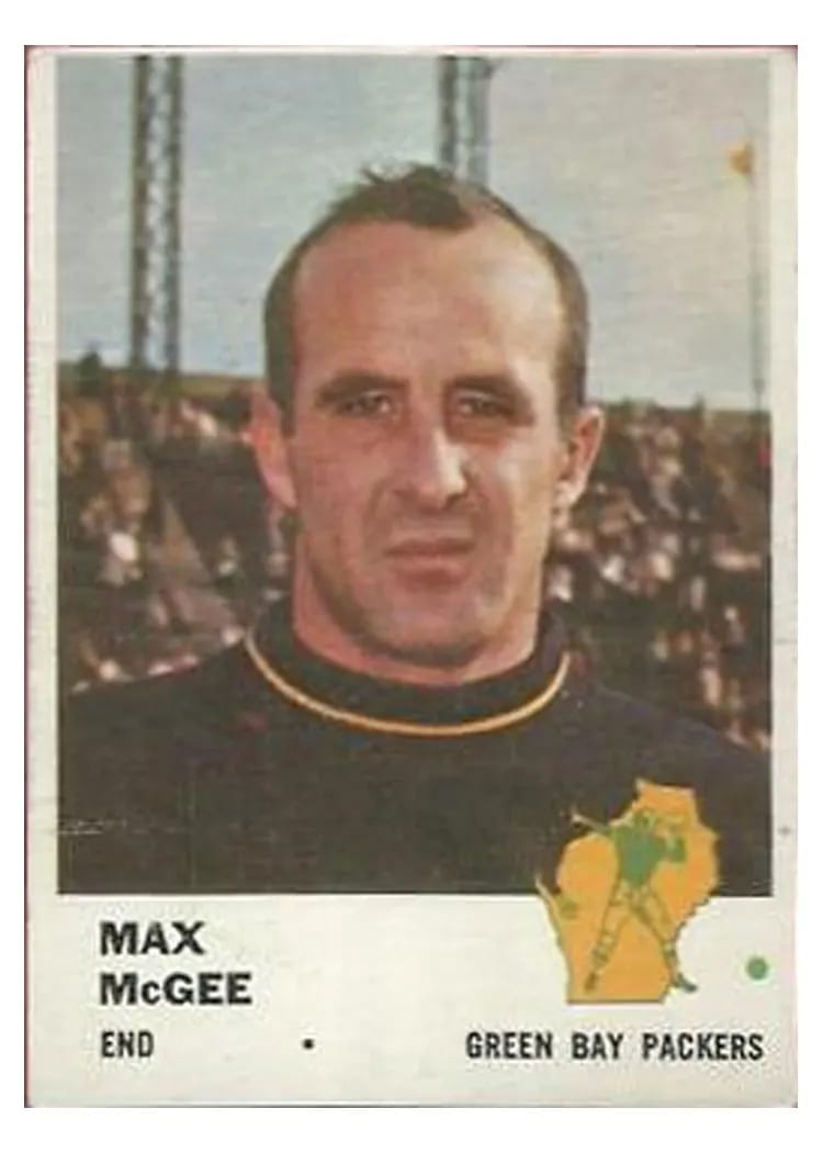 1961 Fleer Max McGee #93 card