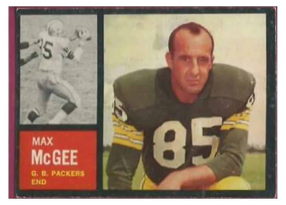 1962 Topps Max McGee #67 card