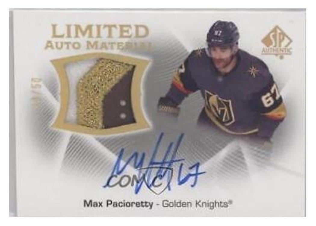 2022-23 SP Authentic 2021 Update - Limited Autograph Material Max Pacioretty #LAM-MP card