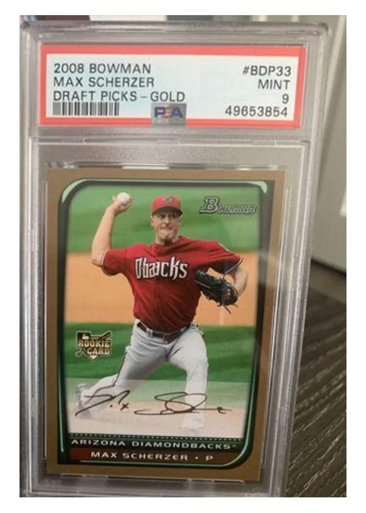 2008 Bowman Draft Picks Max Scherzer #BDP33 card