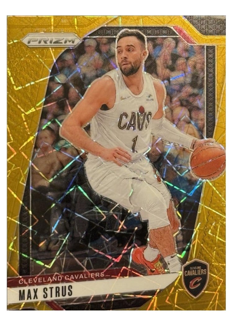 2024-25 Panini Prizm Base Set Max Strus Lazer Gold #27 card