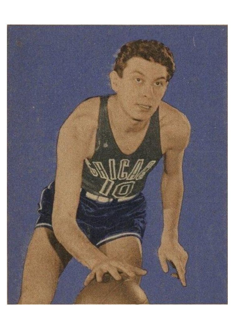 1948 Bowman Max Zaslofsky No Red Ink on Front #55 card