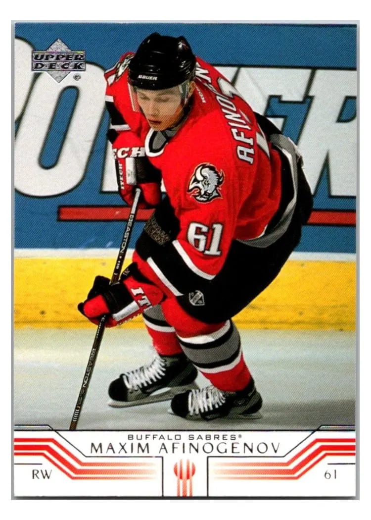 2001 Upper Deck Maxim Afinogenov #22 card