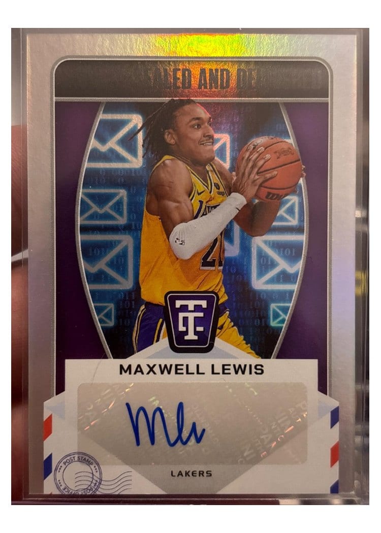 2024-25 Panini Totally Certified Signed Sealed and Delivered Maxwell Lewis #SD-LEW card