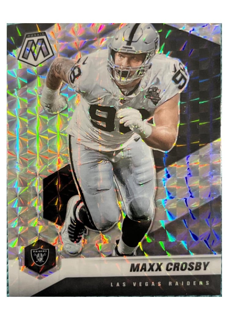 2021 Panini Mosaic Base Set Maxx Crosby Silver #110 card