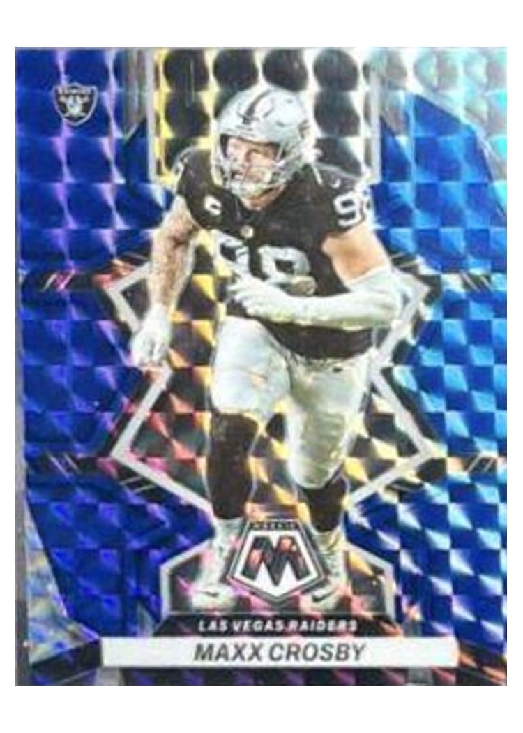 2022 Panini Mosaic Base Set Maxx Crosby Blue #119 card