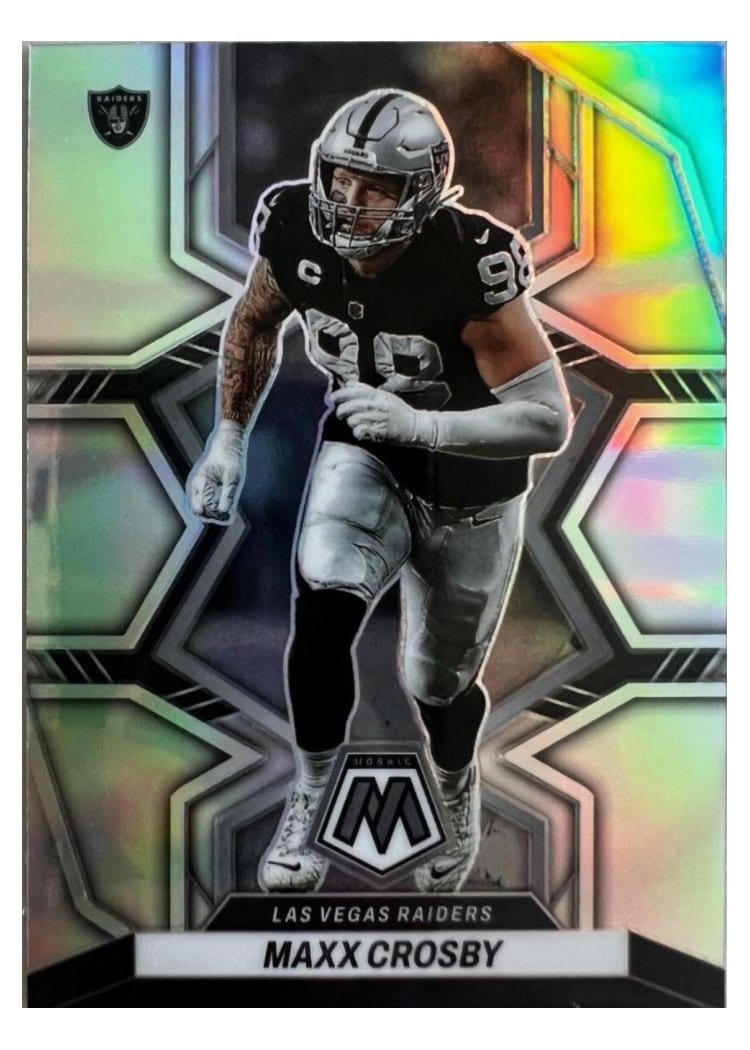 2022 Panini Mosaic Base Set Maxx Crosby Silver #119 card