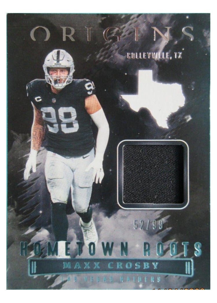 2022 Panini Origins Hometown Roots Maxx Crosby #HR-MCR card