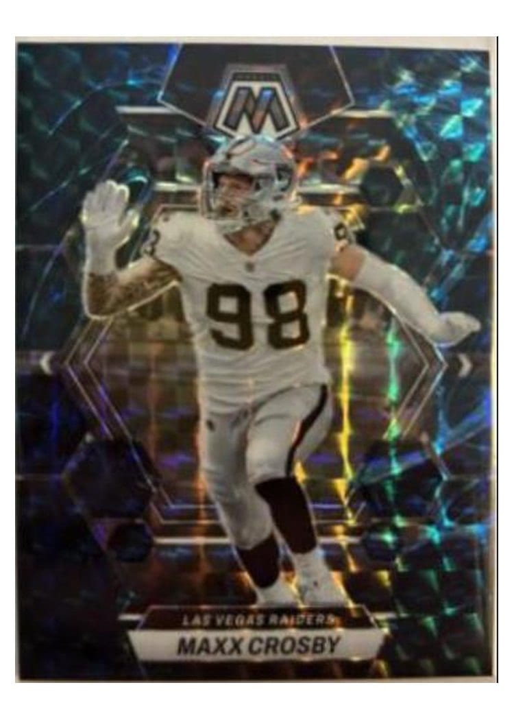 2023 Panini Mosaic Base Set Maxx Crosby #123 card