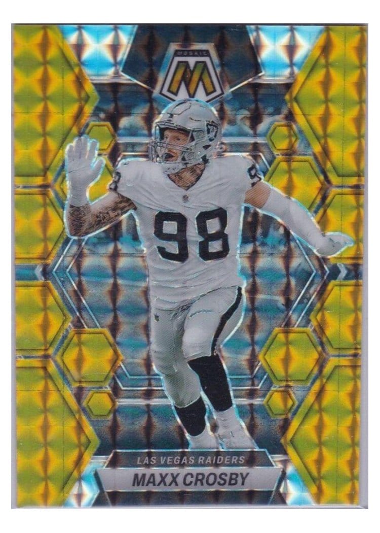 2023 Panini Mosaic Base Set Maxx Crosby #123 card