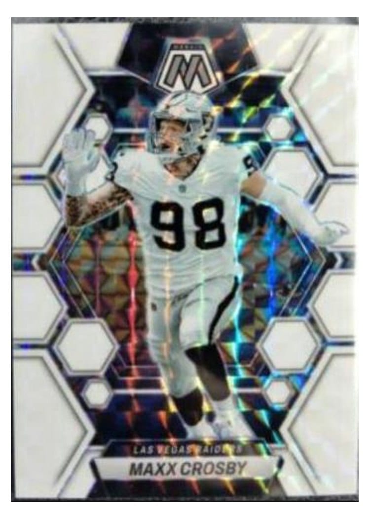2023 Panini Mosaic Base Set Maxx Crosby #123 card