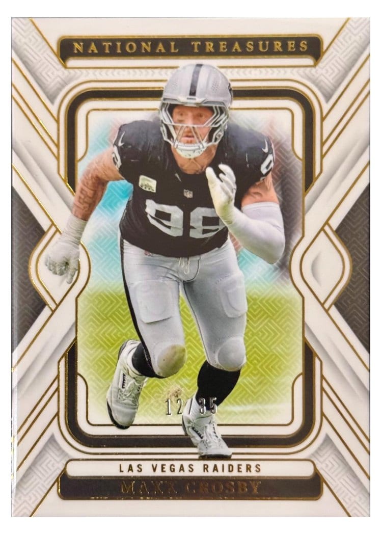 2024 Panini National Treasures Base Set Maxx Crosby Gold #52 card