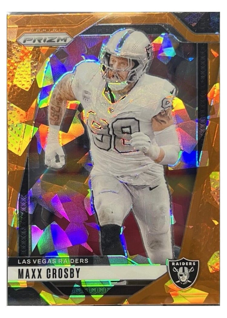 2024 Panini Prizm Base Set Maxx Crosby Orange Ice #152 card