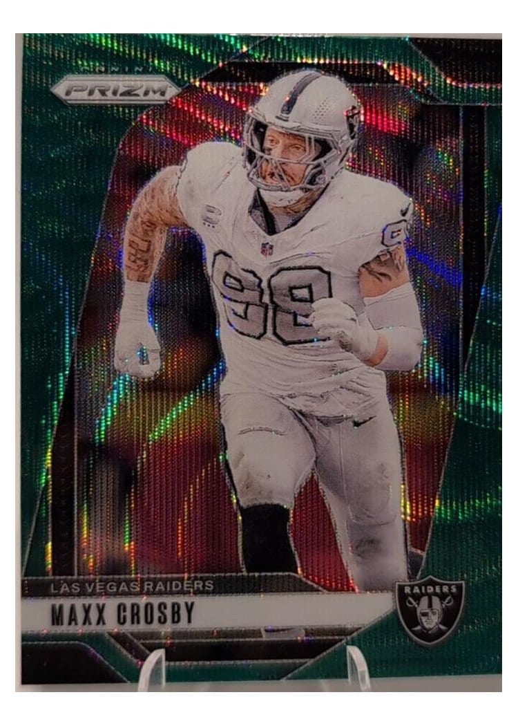 2024 Panini Prizm Base Set Maxx Crosby Wave Green #152 card