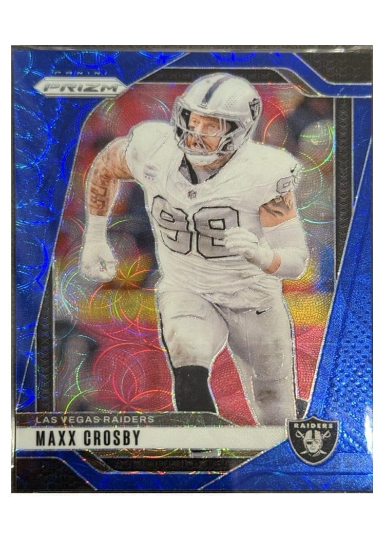 2024 Panini Prizm Base Set Maxx Crosby Choice Blue #152 card