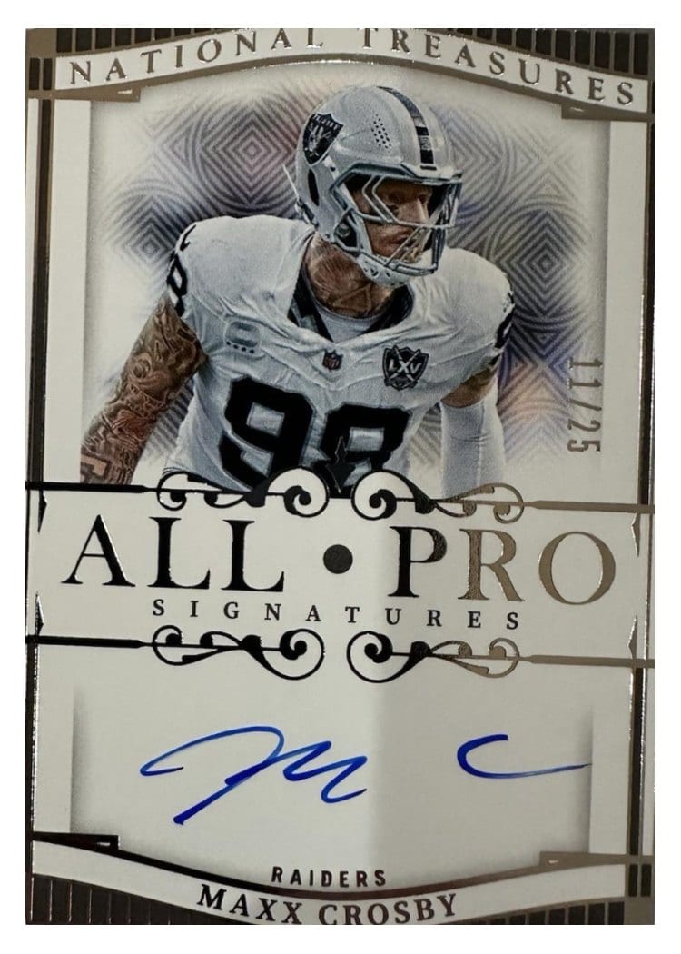 2025 Panini National Treasures All-Pro Signatures Maxx Crosby #11 card