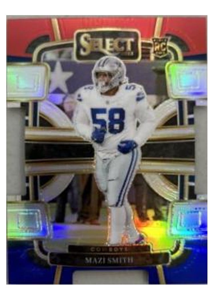 2023 Panini Select Base Set Mazi Smith Red Blue Prizm Die-Cut #27 card